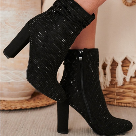 NanaMacs Rhinestone Booties